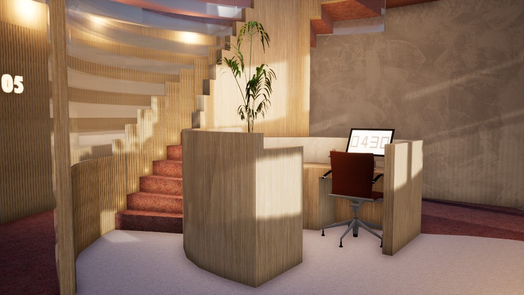 Render van de balie