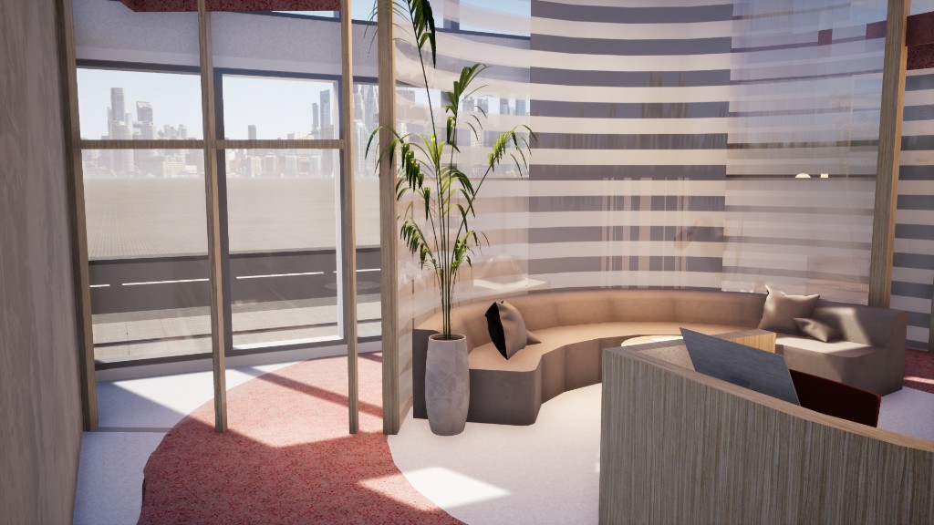Render van de ontvangstruimte