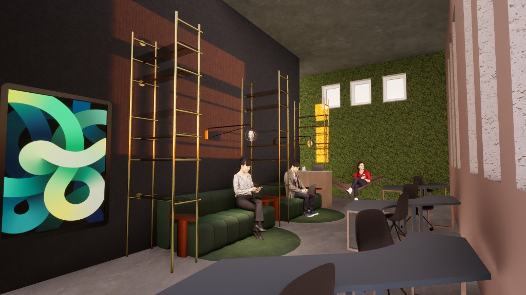 Lounge op de eerste etage