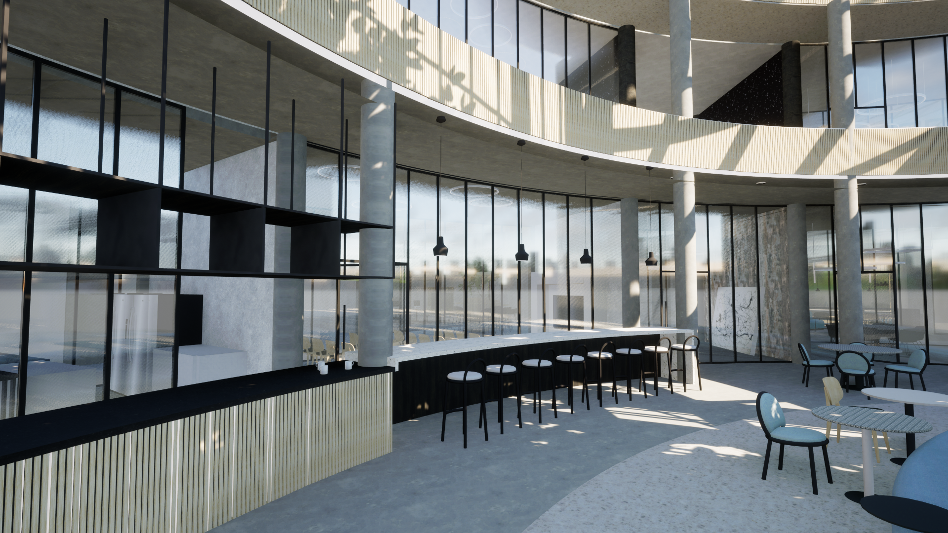 Horeca in het atrium